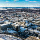 Joliette – Vue aérienne du centre-ville en hiver 5